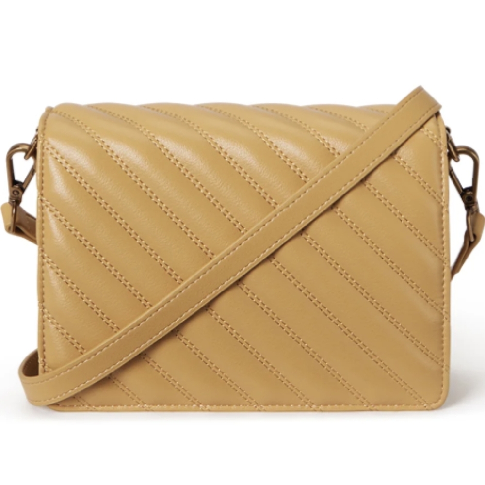 Leather Purse Yellow Small Shoulder Bag - Clutch - Crossbody W/ detachable Strap - Picture 5 of 7